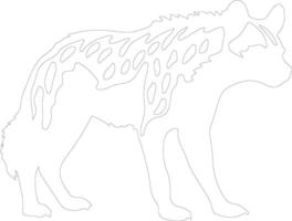 hyena  outline silhouette vector