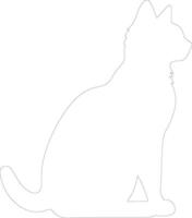 Foldex Cat  outline silhouette vector