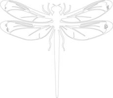 damselfly outline silhouette vector