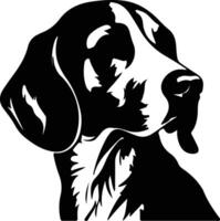 American Foxhound  silhouette portrait vector