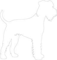 airedale terrier contorno silueta vector