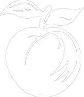 peach  outline silhouette vector