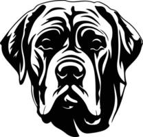 Neapolitan Mastiff  silhouette portrait vector