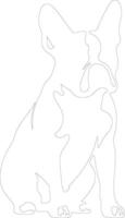 Boston Terrier  outline silhouette vector