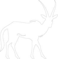 oryx  outline silhouette vector