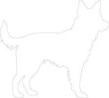 working dog  outline silhouette vector