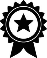 Award icon  black silhouette vector