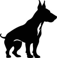 Bull Terrier   black silhouette vector