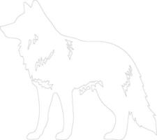 wolf  outline silhouette vector