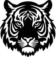 Tiger  silhouette portrait vector