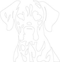 Dalmatian outline silhouette vector