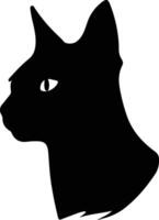 Siamese Cat  silhouette portrait vector