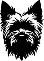 norwich terrier negro silueta vector