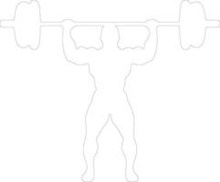 weightlifter  outline silhouette vector