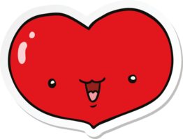 sticker of a cartoon love heart character png