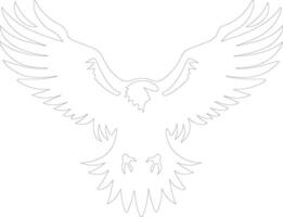 eagle    outline silhouette vector