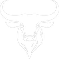 longhorn  outline silhouette vector