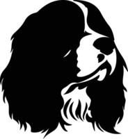 Cavalier King Charles Spaniel  silhouette portrait vector