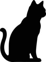 Black cat  black silhouette vector