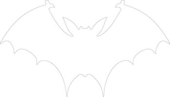 vampire bat  outline silhouette vector