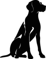 German Shorthaired Pointer   black silhouette vector