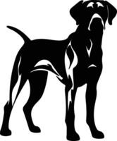 Rhodesian Ridgeback   black silhouette vector