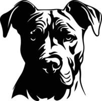 Dogo Argentino  silhouette portrait vector