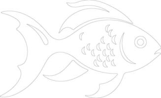 bonyfish outline silhouette vector