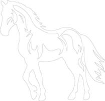 horse  outline silhouette vector