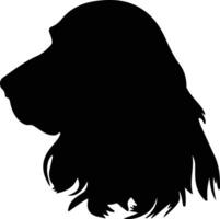 sussex spaniel silueta retrato vector