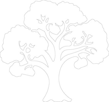 broccoli  outline silhouette