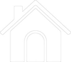 Home icon  outline silhouette vector