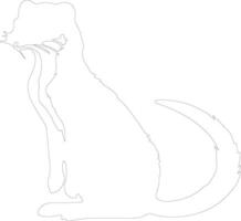 weasel  outline silhouette vector