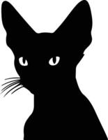 Donskoy Don Sphynx Cat  silhouette portrait vector