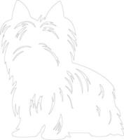 Skye Terrier outline silhouette vector