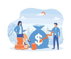 Cost optimization concept. Idea of financial and marketing strategy.  flat vector modern illustration