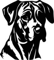 Rhodesian Ridgeback  silhouette portrait vector