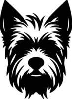 Yorkshire Terrier  silhouette portrait vector