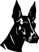 Doberman Pinscher  silhouette portrait vector