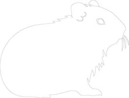 cavy outline silhouette vector