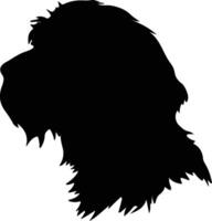 Wirehaired Pointing Griffon  silhouette portrait vector