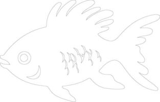 pupfish   outline silhouette vector