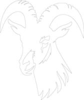 goat    outline silhouette vector