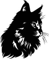 Siberian Cat  silhouette portrait vector