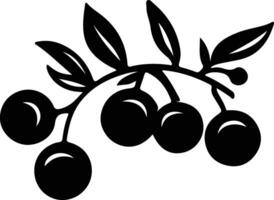 Cranberries  black silhouette vector