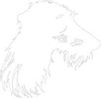 Scottish Deerhound outline silhouette vector