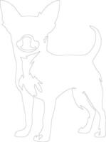 chihuahua outline silhouette vector