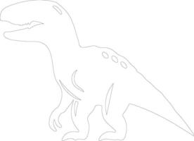 cuesitosaurio contorno silueta vector