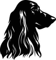 Afghan Hound  black silhouette vector