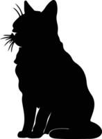 York Chocolate Cat  silhouette portrait vector